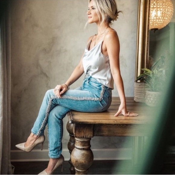 pistola Denim - Pistola Nico High Rise Mom Jeweled Jeans